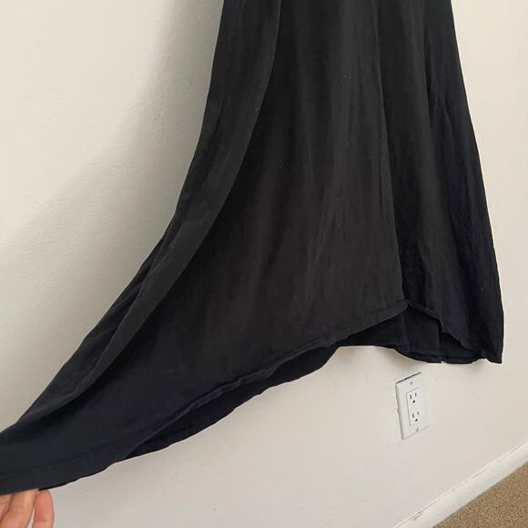 Frame Black Maxi Dress Sleeveless double V neck Dress Women's Size Medium - Picture 3 of 4